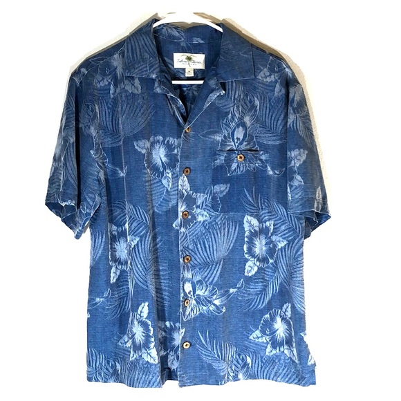 Island Shores Other - Island Shores S/S Button Up Silk Short With Pocket